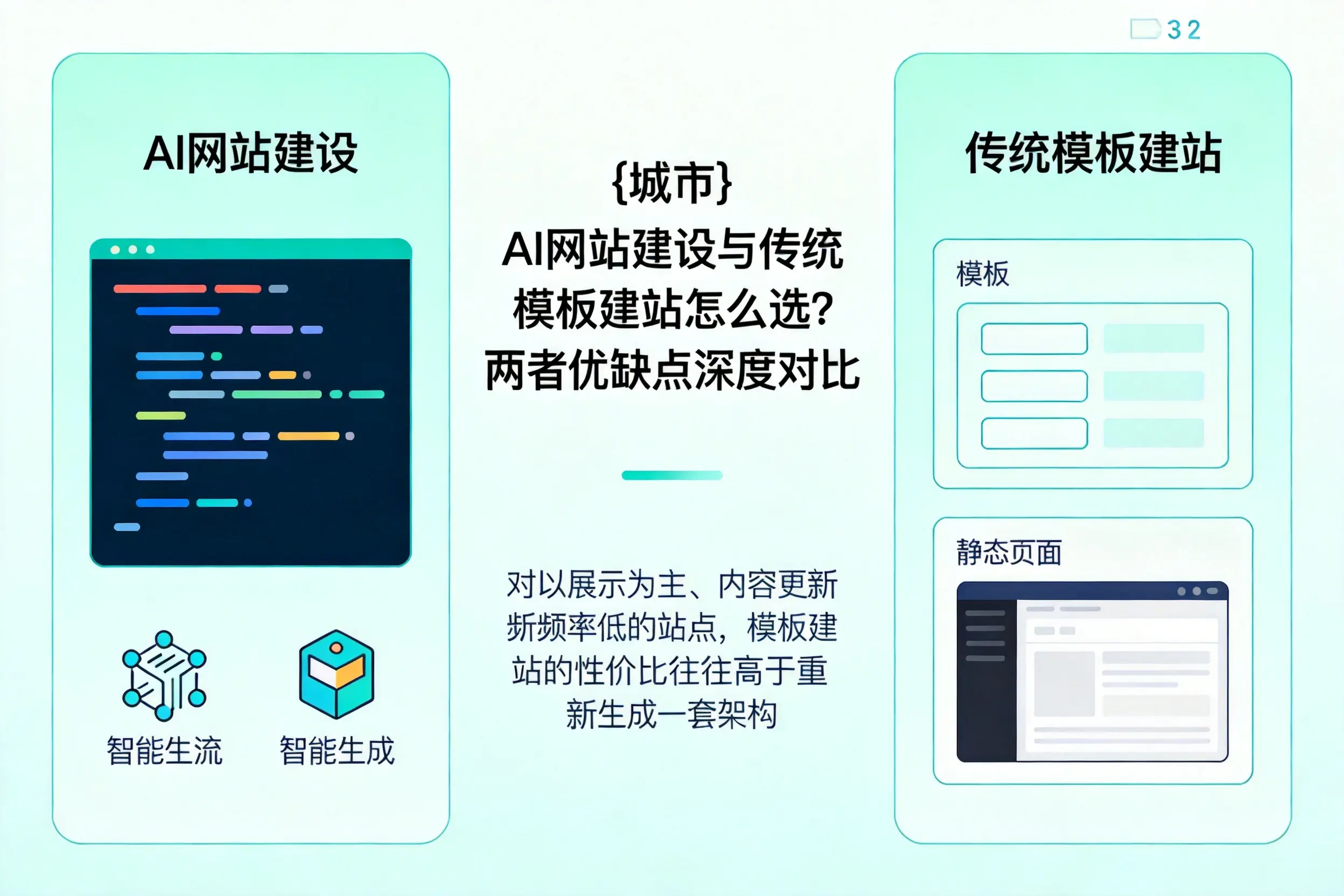 福州AI网站建设与传统模板建站怎么选？两者优缺点深度对比