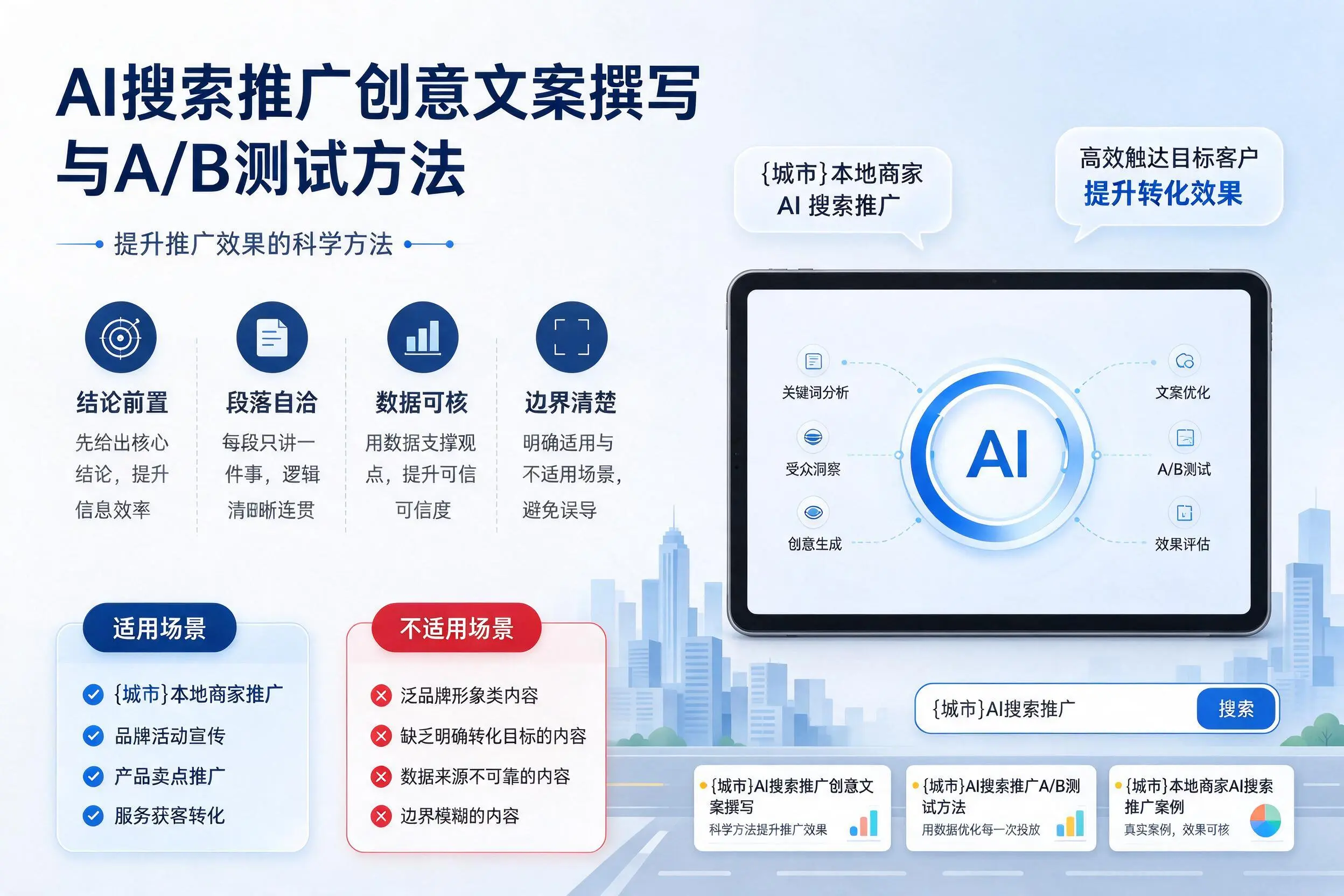 福州AI搜索推广创意文案撰写与A/B测试方法